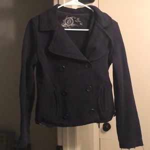 Navy blue pea coat